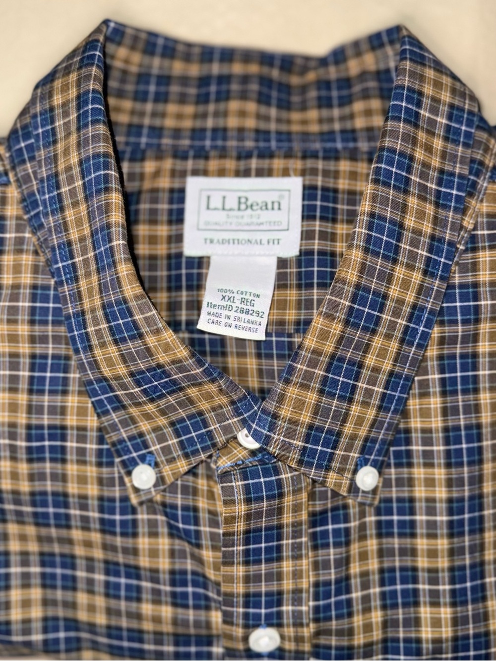 Vintage L.L. Bean Men’s Plaid Button-Down Shirt- Size XXL - Picture 11 of 11